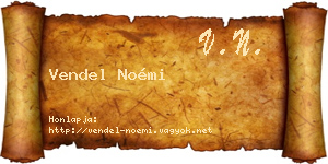 Vendel Noémi névjegykártya
